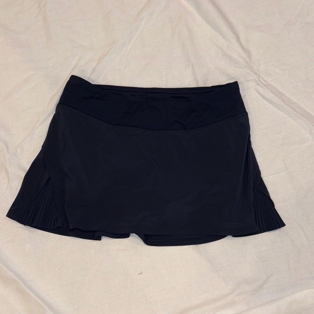lululemon athletica navy blue play off the pleats  Mini Skirt